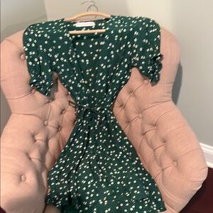 Faithfull the Brand Emerald Floral Dress